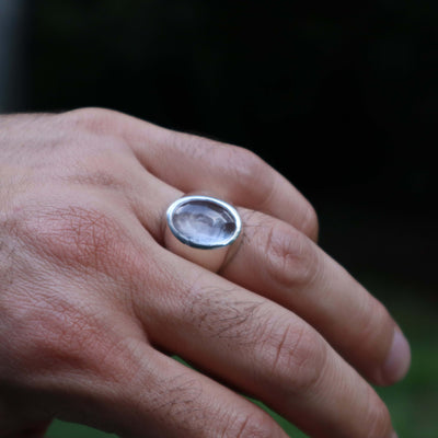Handmade Dur e Najaf Ring Sterling Silver 92.5 | Original Dur Alnajaf Stone خاتم در النجف الاصلي | US Size 10 - AlAliGems