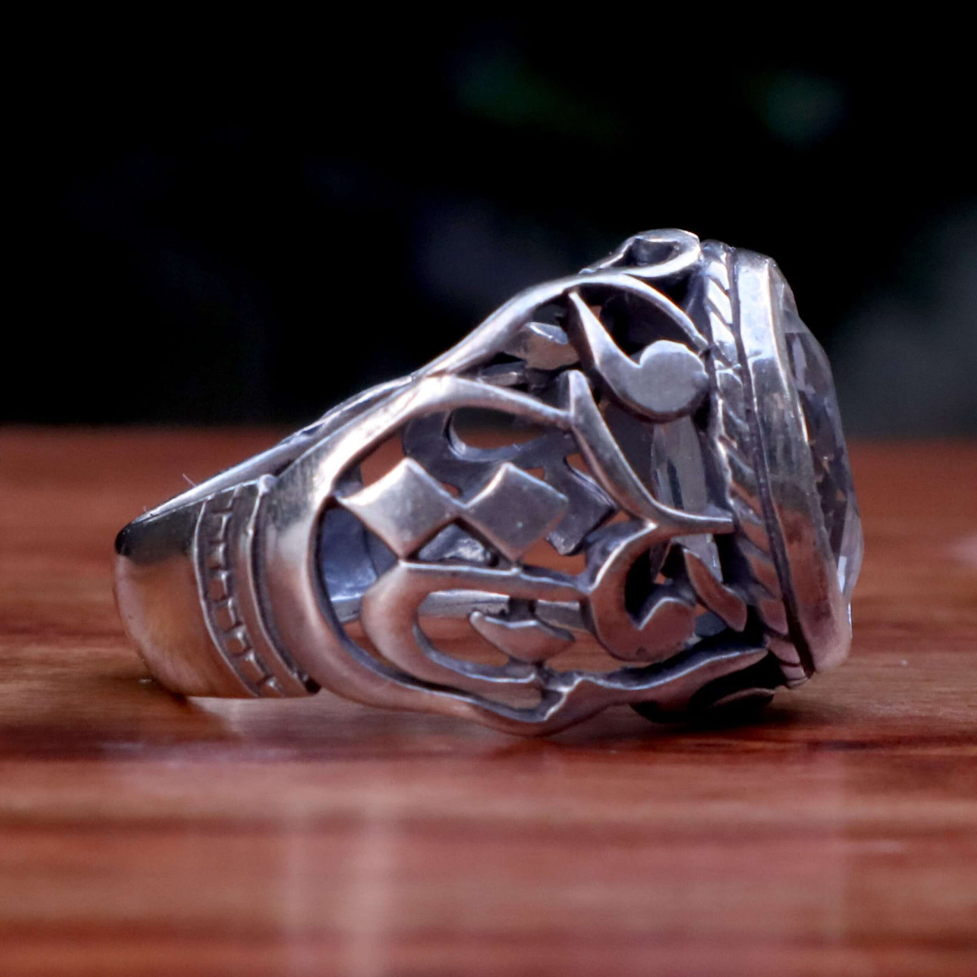 Handmade Dur e Najaf Ring Sterling Silver 92.5 | Original Dur Alnajaf Stone Engraved with Ali Wali Allah | US Size 10 - AlAliGems