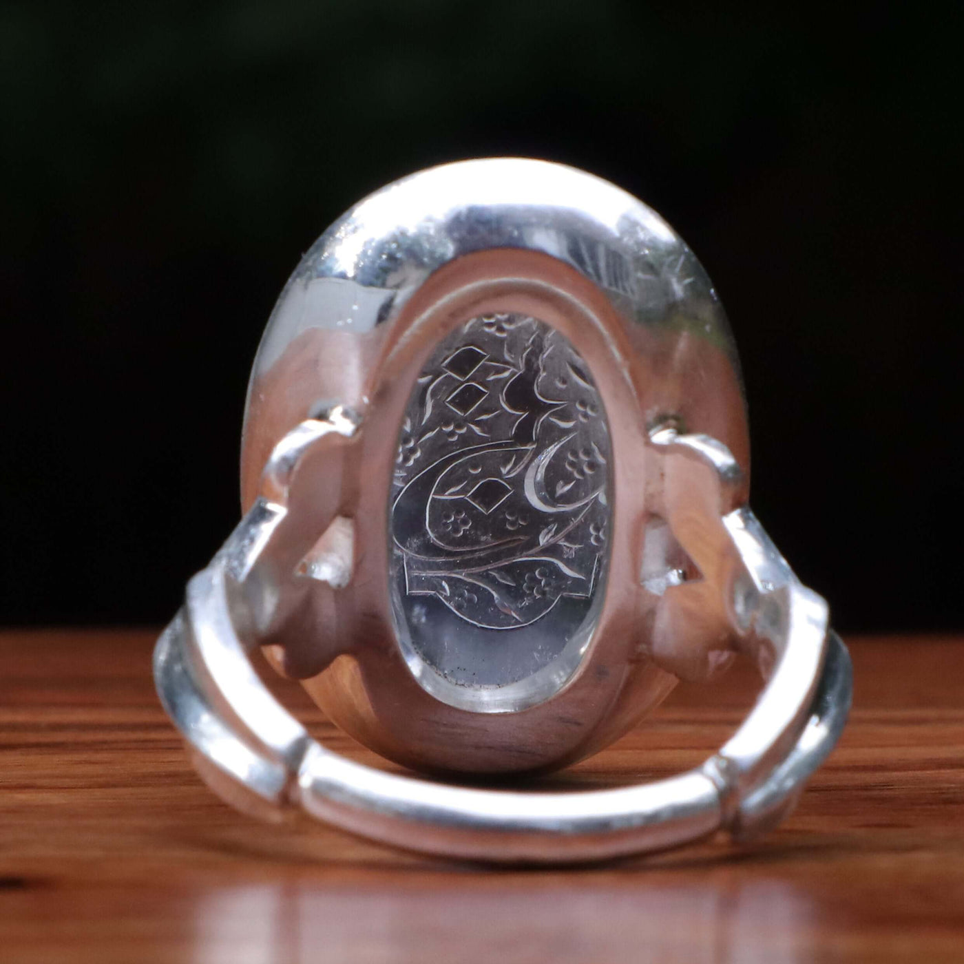 Handmade Dur e Najaf Ring Sterling Silver 92.5 | Original Dur Alnajaf Stone Engraved with Ya Hussain PBUH يا حسين | US Size 11 - AlAliGems