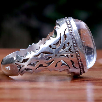 Handmade Dur e Najaf Ring Sterling Silver 92.5 | Original Dur Alnajaf Stone خاتم در النجف الاصلي | US Size 13 - AlAliGems