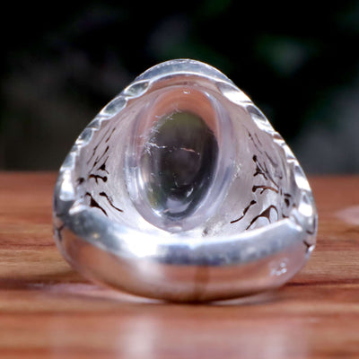 Handmade Dur e Najaf Ring Sterling Silver 92.5 | Original Dur Alnajaf Stone خاتم در النجف الاصلي | US Size 13 - AlAliGems