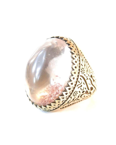 Dur Ring Silver | خاتم در | AlAliGems | Genuine Dur Stone Ring Size 12 - Al Ali Gems
