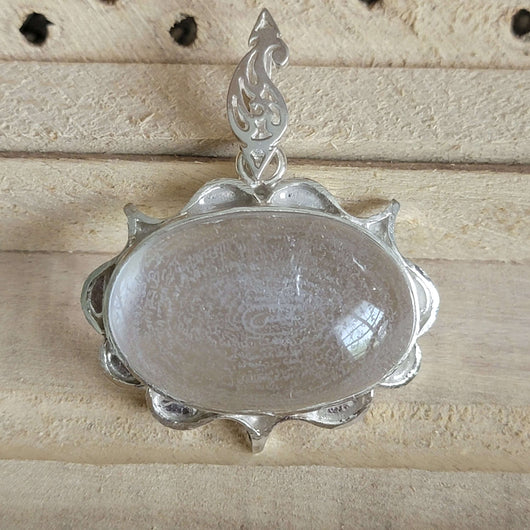 Quran　STONE  Quran Surah Yaseen engraving on dur e najaf stone silver pendant