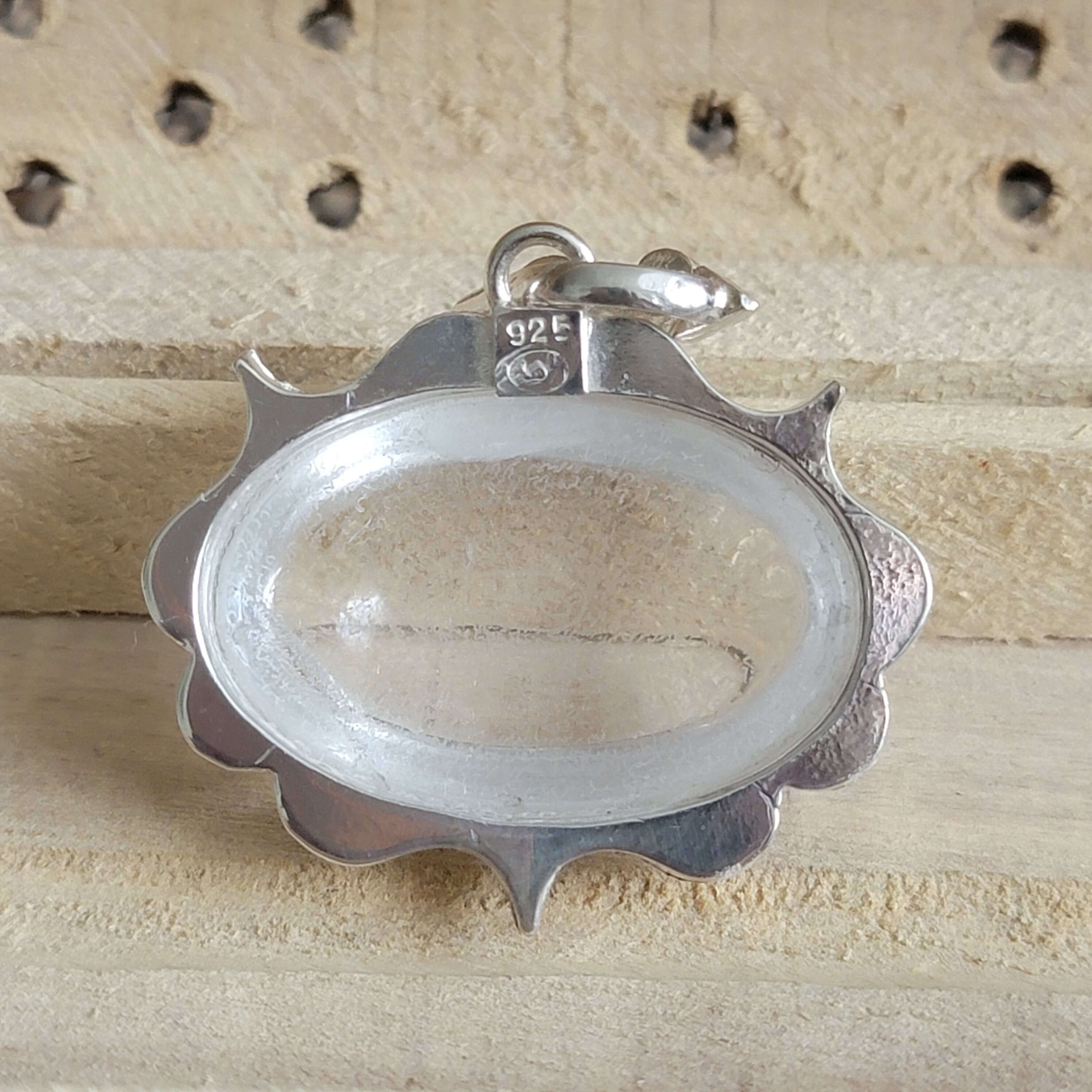Quran Surah Yaseen engraving on dur e najaf stone silver pendant