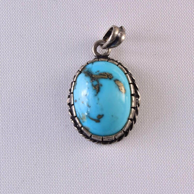 Feroza Aqeeq Pendent for women | Fayroza Pendent | Real Nyshapur Turquoise Pendent - Al Ali Gems