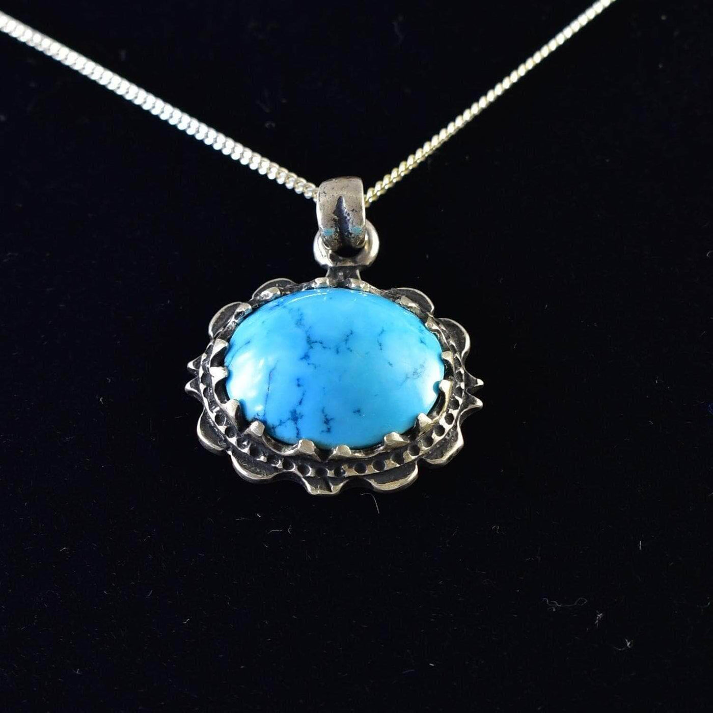 Feroza Aqeeq Pendent for women | Feroza Pendent | Real Nyshapur Turquoise Pendent - Al Ali Gems