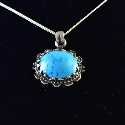 Feroza Aqeeq Pendent for women | Feroza Pendent | Real Nyshapur Turquoise Pendent - Al Ali Gems