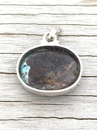Feroza Aqeeq Pendent for women | Iranian Feroza Stone Pendant | Real Nyshapur Turquoise Pendent | Engraved with"la ilaha illallah al malikul haqqul mubin" in arabic | Hand Engraved Turquoise - Al Ali Gems