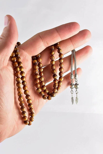 Gold Coral 99 Beads | مسبحة يسر Yusr Tasbih - Al Ali Gems