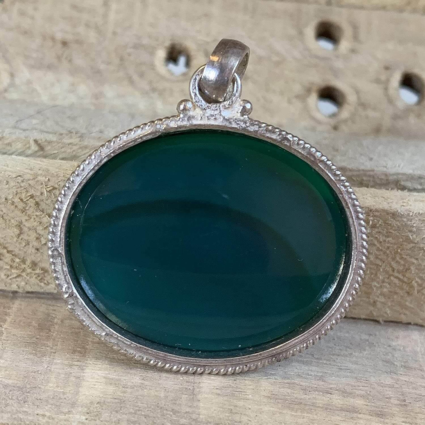 Green Akik Pendant for men and women | S925K | Green Yemeni Aqeeq Stone Pendant | Green Aqeeq Yemeni | AlAliGems | Akik Stone Yemeni Aqeeq Stone - Al Ali Gems