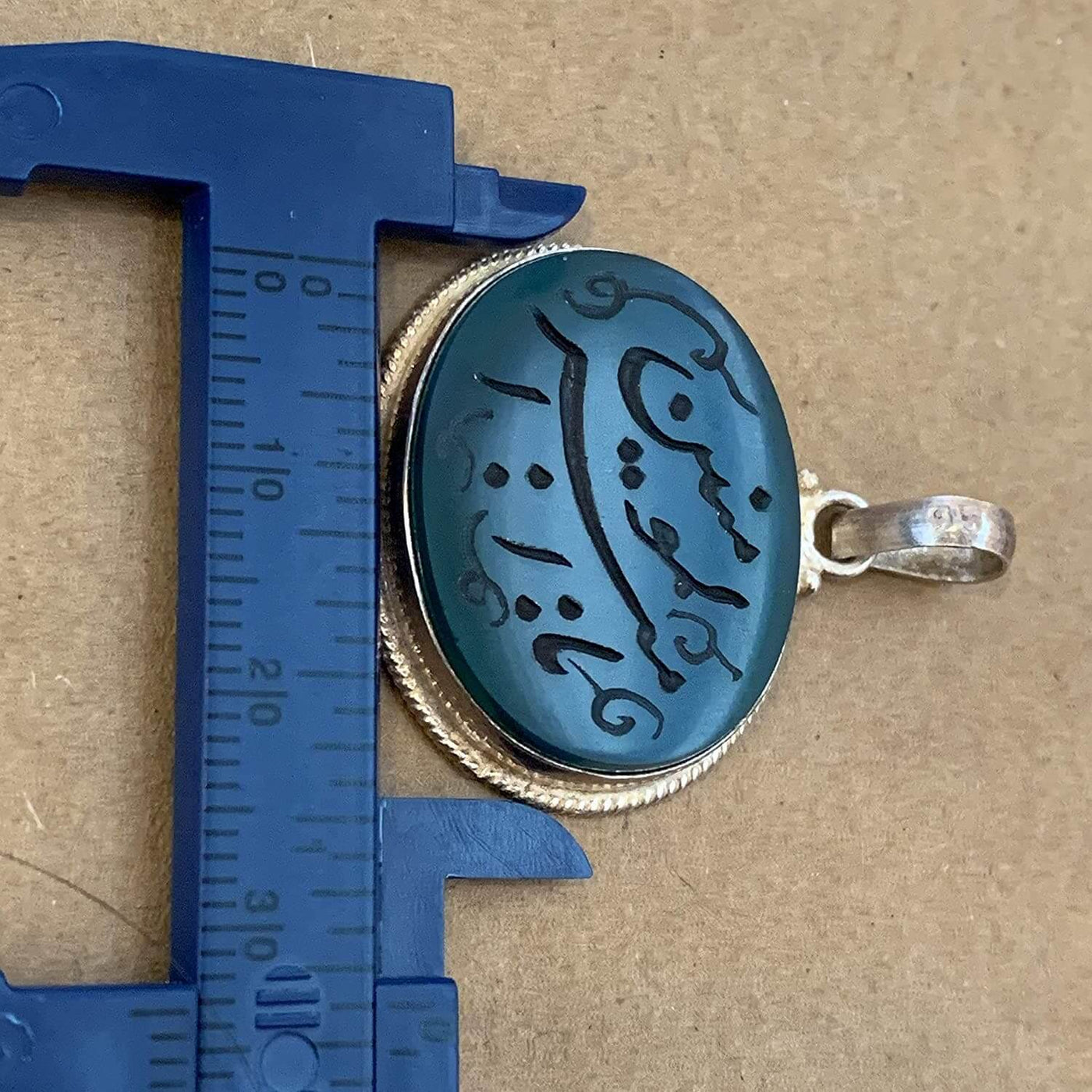 Green Akik Pendant for men and women | S925K | Green Yemeni Aqeeq Stone Pendant | Green Aqeeq Yemeni | AlAliGems | Akik Stone Yemeni Aqeeq Stone - Al Ali Gems
