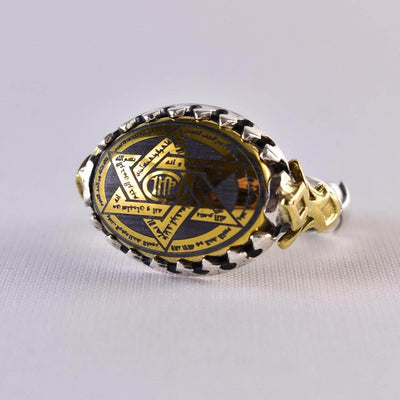 Hadeed Chini Hadeed Sini Ring For men | Hematite Ring Jewelry | 925 Silver US Size 10.5 - Al Ali Gems