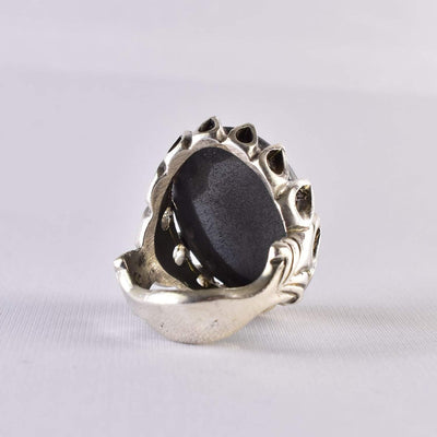 Hadeed Chini Hadeed Sini Ring For men | Hematite Ring Jewelry | 925 Silver US Size 9.75 - Al Ali Gems