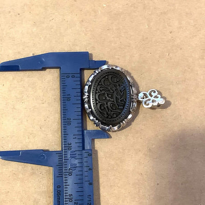 Hadeed e chini Pendant hadeed stone Sang e Hadeed | AlAliGems | Hematite Islamic Pendant for - Al Ali Gems
