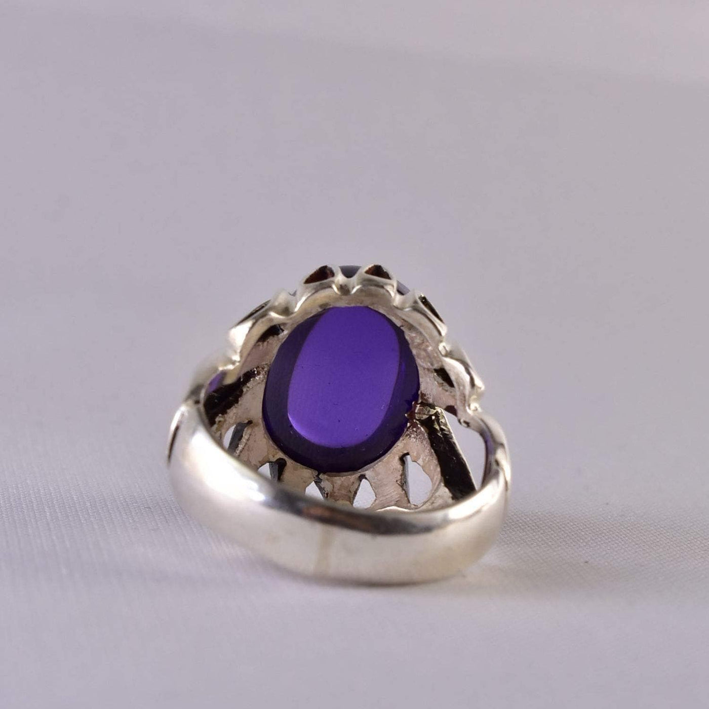 Handmade Amethest Rings | AlAliGems | Purple Vintage Ring Purple Stone | US Size 10 - Al Ali Gems