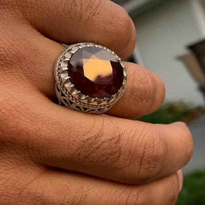 Handmade Ruby Rings | AlAliGems | Ruby Vintage Ring Red Real Ruby Stone | Hand Crafted Size 11 - Al Ali Gems