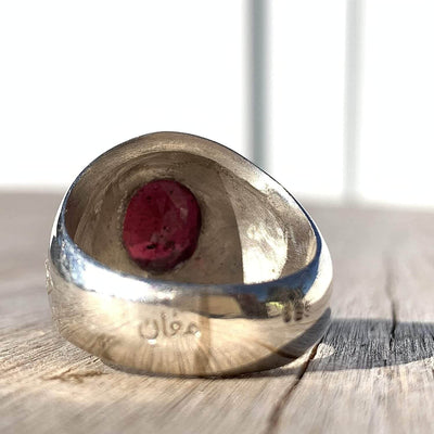 Handmade Ruby Rings | AlAliGems | Ruby Vintage Ring Red Real Ruby Stone | Hand Crafted Size 9.75 - Al Ali Gems