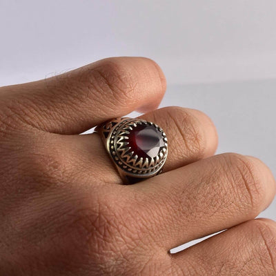 Handmade Ruby Rings | AlAliGems | Ruby Vintage Ring Red Real Ruby Stone | US Size 10 - Al Ali Gems