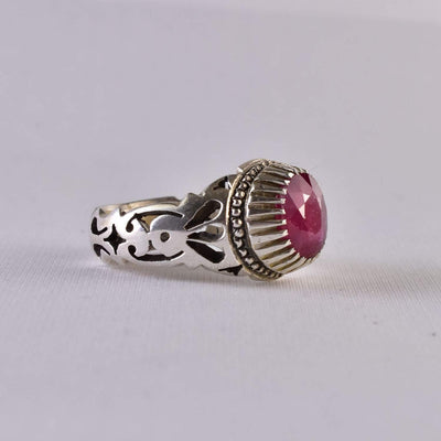 Handmade Ruby Rings | AlAliGems | Ruby Vintage Ring Red Real Ruby Stone | US Size 11 - Al Ali Gems