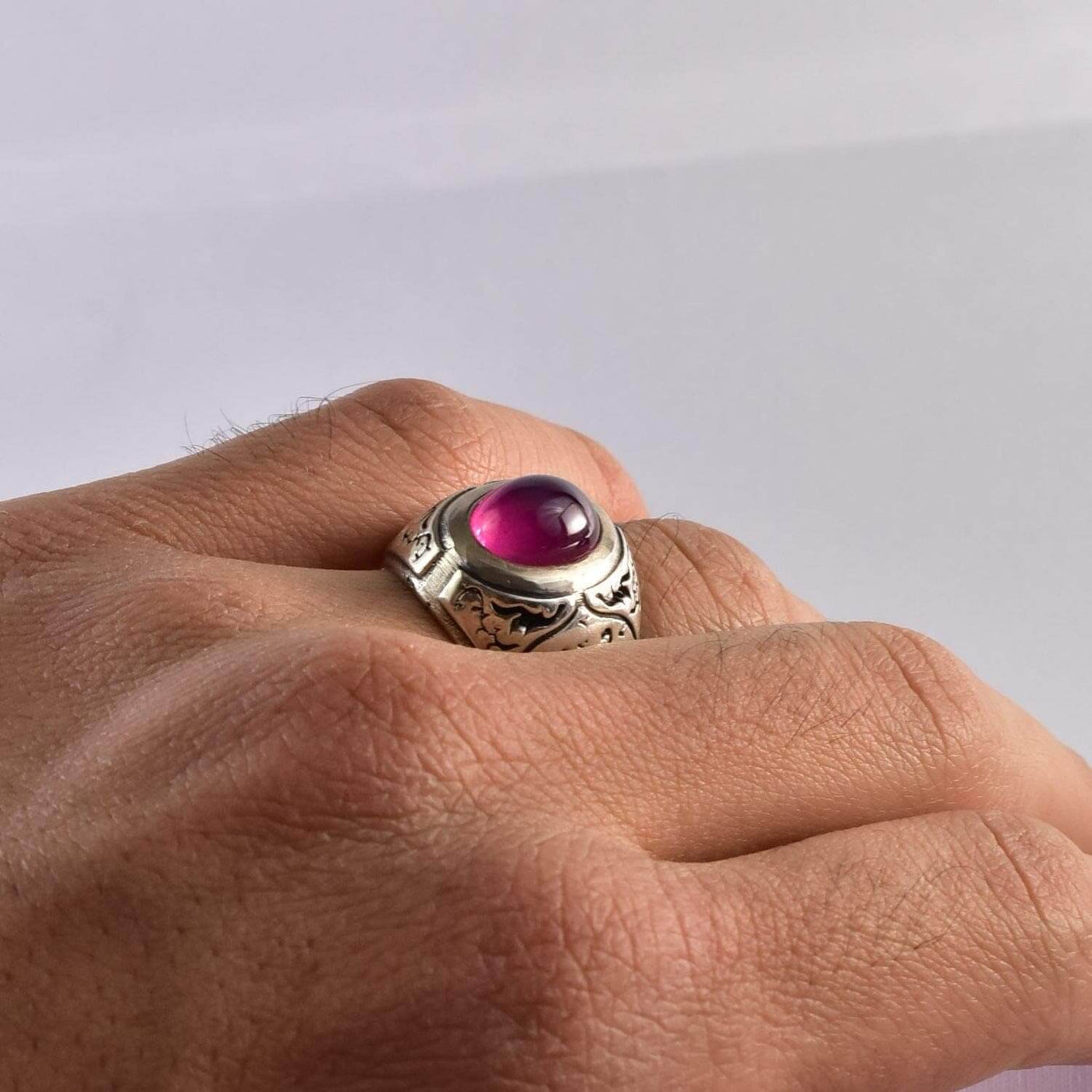 Handmade Ruby Rings | AlAliGems | Ruby Vintage Ring Red Real Ruby Stone | US Size 11 - Al Ali Gems