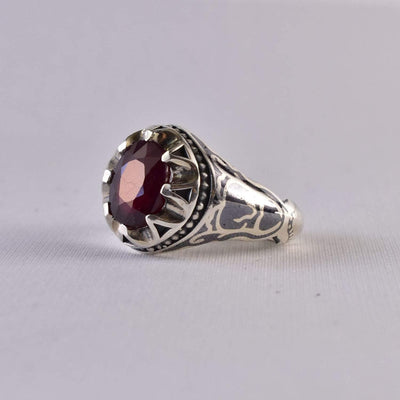 Handmade Ruby Rings | AlAliGems | Ruby Vintage Ring Red Real Ruby Stone | US Size 9 - Al Ali Gems