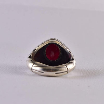 Handmade Ruby Rings | AlAliGems | Ruby Vintage Ring Red Real Ruby Stone | US Size 9 - Al Ali Gems