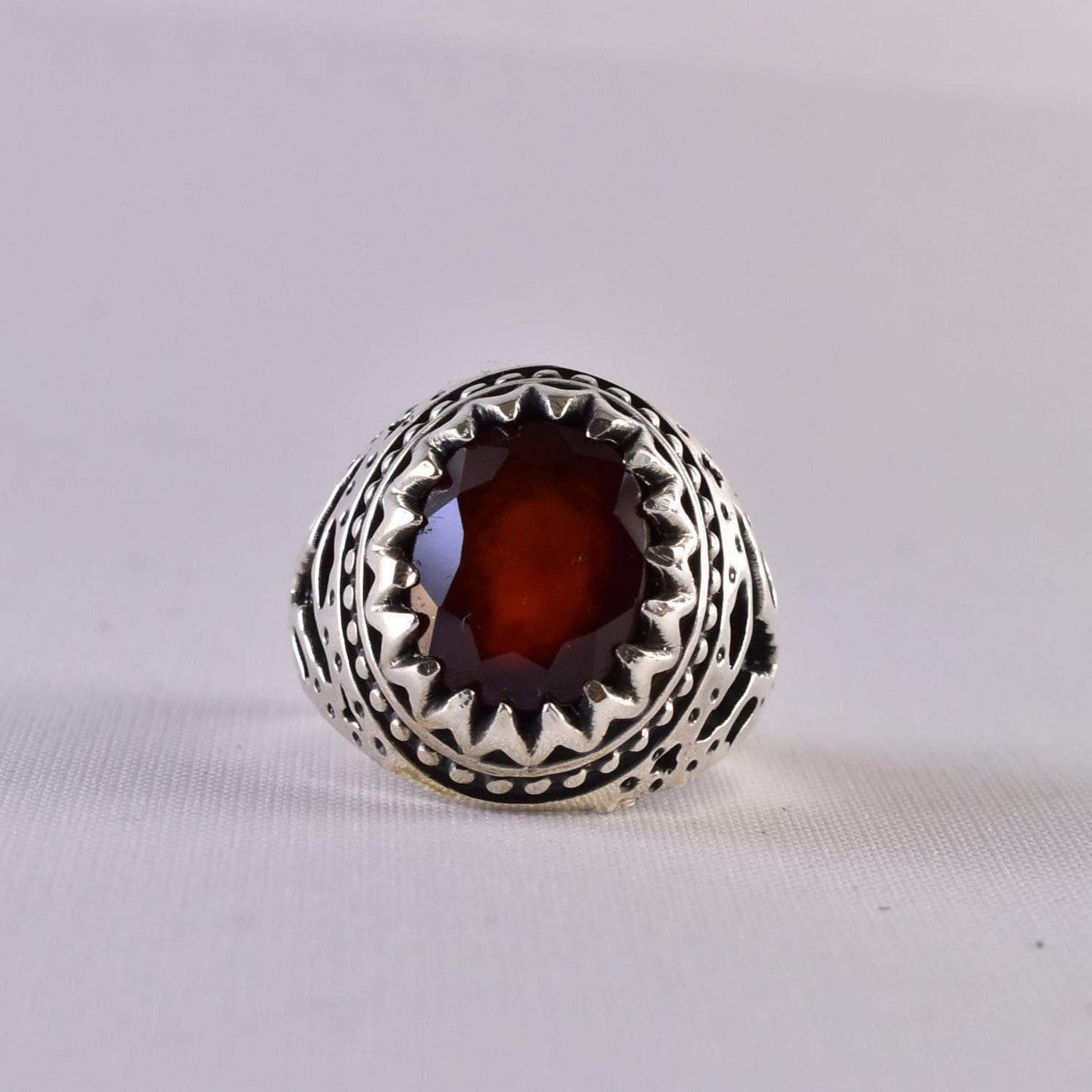 Handmade Ruby Rings | AlAliGems | Ruby Vintage Ring Red Real Ruby Stone | US Size 9.5 - Al Ali Gems