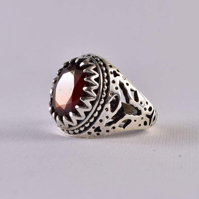 Handmade Ruby Rings | AlAliGems | Ruby Vintage Ring Red Real Ruby Stone | US Size 9.5 - Al Ali Gems