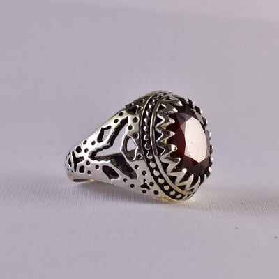 Handmade Ruby Rings | AlAliGems | Ruby Vintage Ring Red Real Ruby Stone | US Size 9.5 - Al Ali Gems