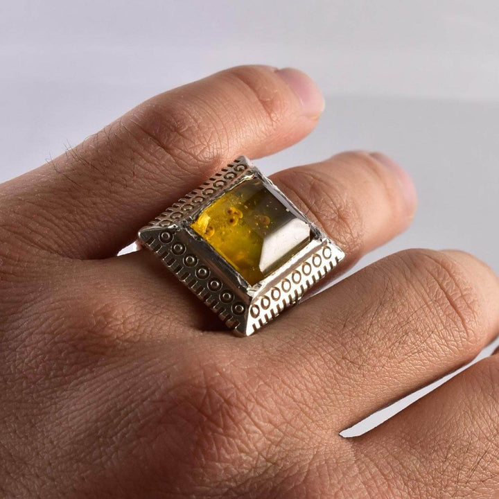 Statement Amber Ring - Al Ali Gems