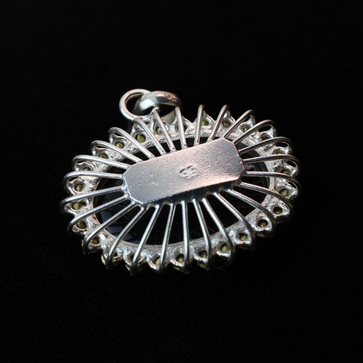 Oval Black Yemeni Aqeeq Stone Pendant (Ya Hay Ya Qayoom) - Al Ali Gems