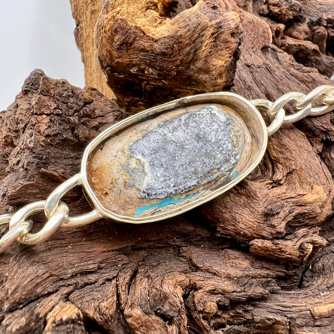 Iranian Turquoise Feroza Stone Bracelet | Original Nishapuri Feroza Stone - Al Ali Gems
