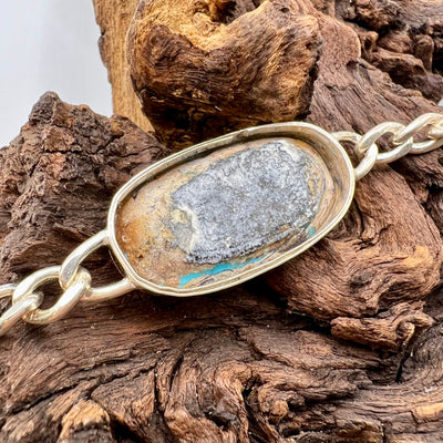 Iranian Turquoise Feroza Stone Bracelet | Original Nishapuri Feroza Stone - Al Ali Gems