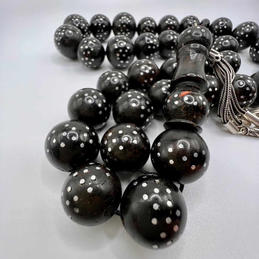 مسبحة يسر الاصلية | Yusur Tasbih Prayer Beads | Sterling Silver Tassel - Al Ali Gems