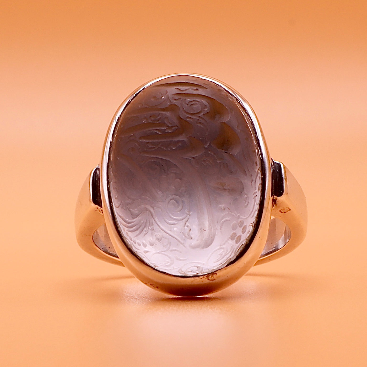 Allah Al-Malik Engraved Dur Najaf Ring | خاتم در النجف الاصلي | Genuine Dur E Najaf Stone Ring | الله الملك | US Size 10.5 - Al Ali Gems