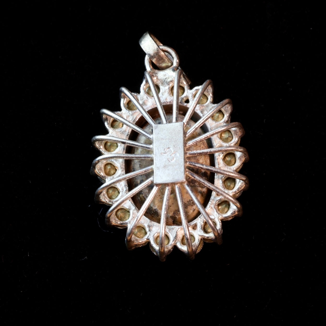 Neyshabur Turquoise Stone Pendant | Feroza Pendant with Cubic Zirconia - Al Ali Gems