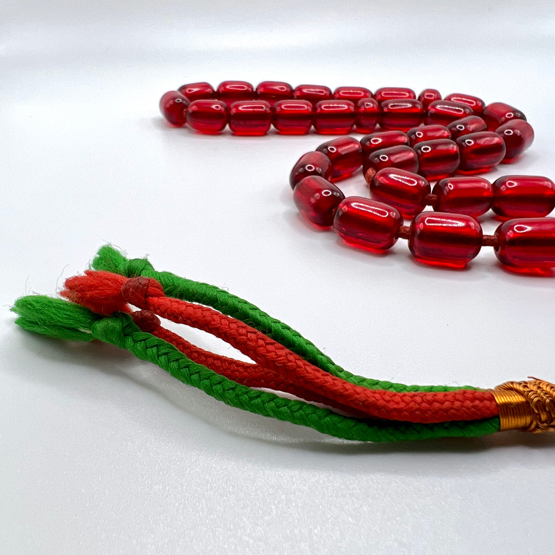 Red Bakelite Tasbih Sandalos Tasbih سبحة بكلايت الماني احمر⁩ - Al Ali Gems