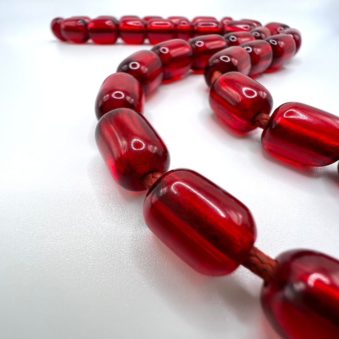 Red Bakelite Tasbih Sandalos Tasbih سبحة بكلايت الماني احمر⁩ - Al Ali Gems