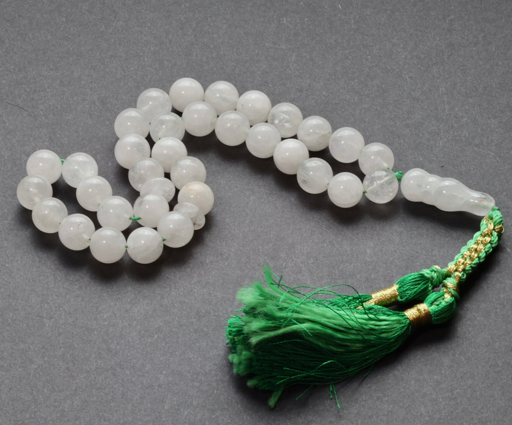 33 Beads Dur Al Najaf Stone Tasbih | Rare Snowy Dur e Najaf Natural Stones - Al Ali Gems