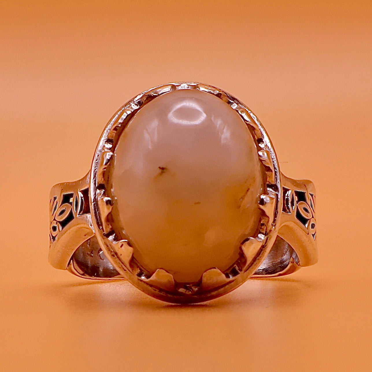 Rare Dur e Najaf Ring Silver | خاتم در النجف الاصلي | Genuine Dur E Najaf Stone Ring | US Size 10 - Al Ali Gems