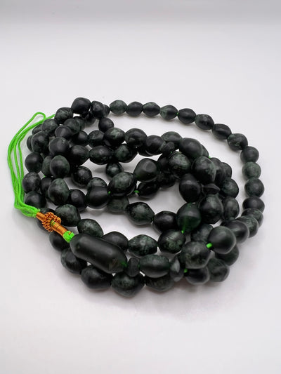 Rare Edition Dark Green Shah Maghsoud Tasbih - Al Ali Gems