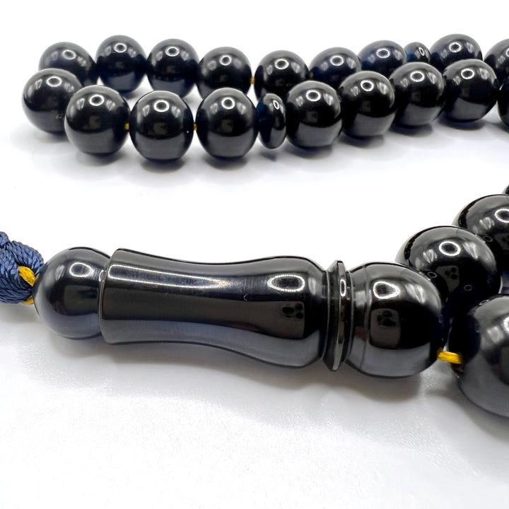 Dark Blue Sandalos Bakelite Tasbih سندلس بكلايت ازرق غامق⁩⁩⁩⁩ - AlAliGems