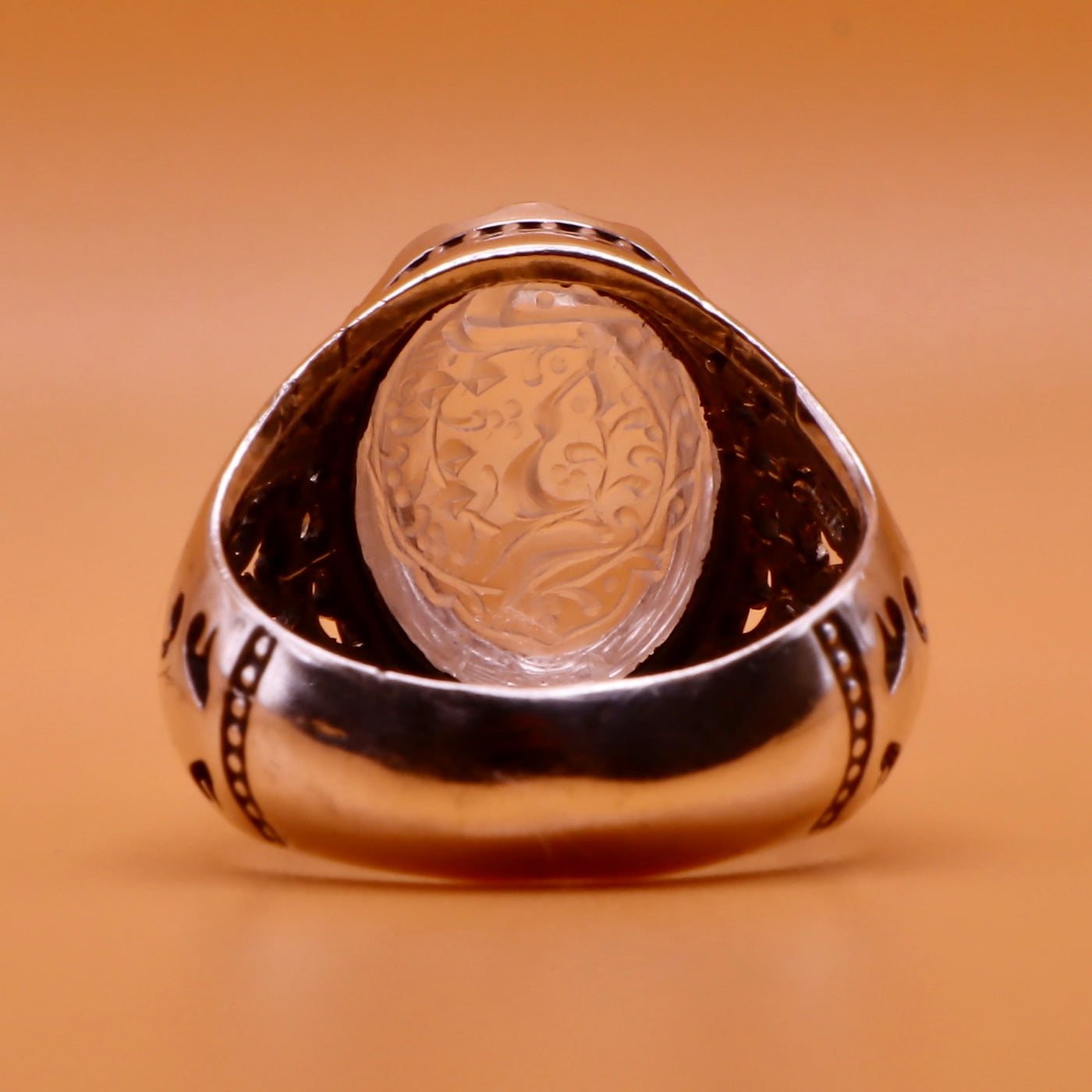 Ya Haider Engraved Dur Najaf Ring | خاتم در النجف الاصلي | Genuine Dur E Najaf Stone Ring | Engraved Ya Haider | US Size 10.5 - Al Ali Gems