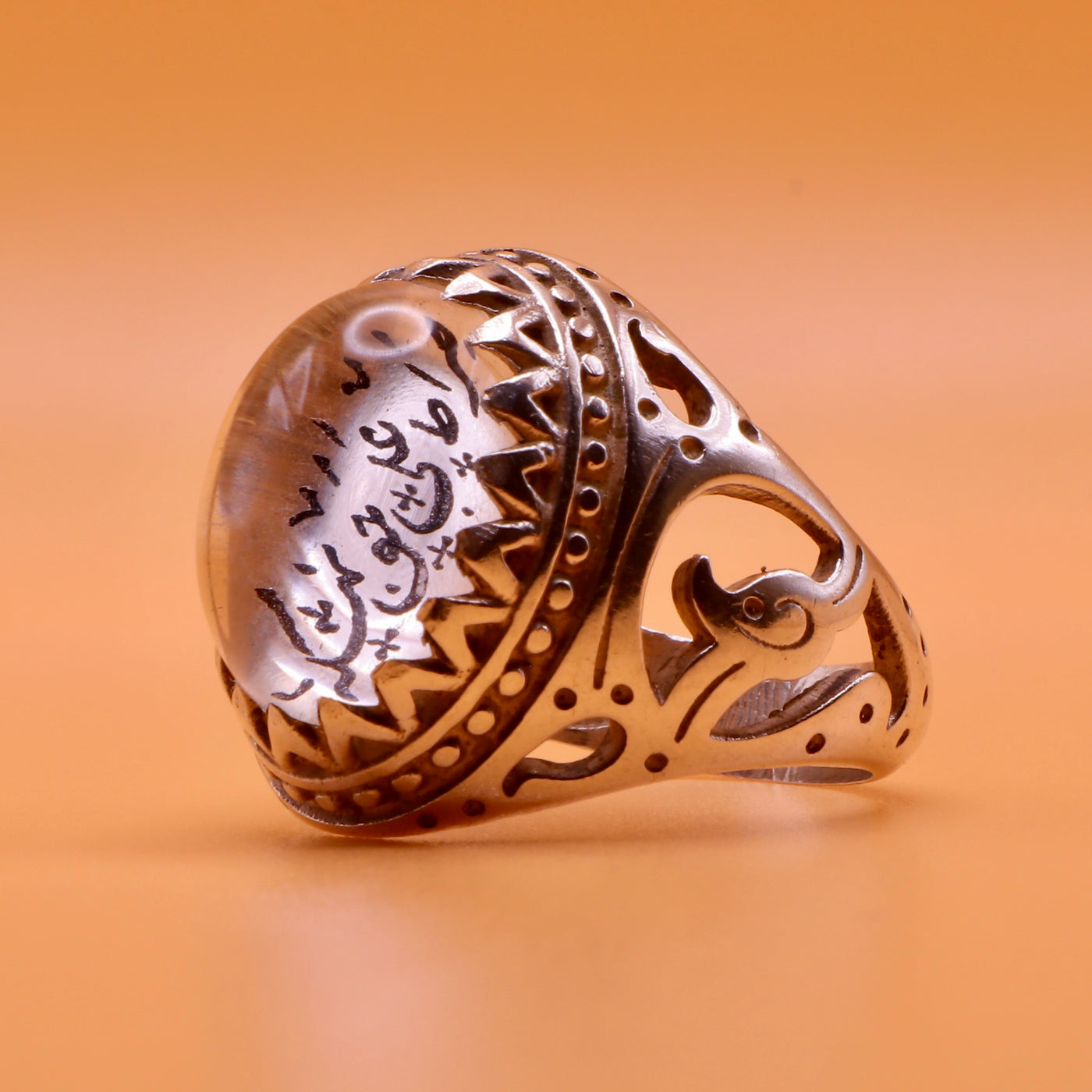 Dur e Najaf Ring Stone Ring | خاتم در النجف الاصلي | Genuine Dur E Najaf Stone Ring | Engraved Siratu Ali Haq صراط علي حق | US Size 10.5 - Al Ali Gems