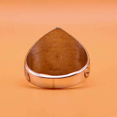 Handmade Persian Yaqoot Ring | Handmade Ring With 7 Natural Ruby Stones | US Size 12 - Al Ali Gems