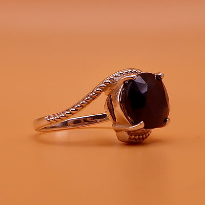 Sapphires Ring for Ladies - Handmade Sterling Silver Persian Ring - US Size 8 - AlAliGems