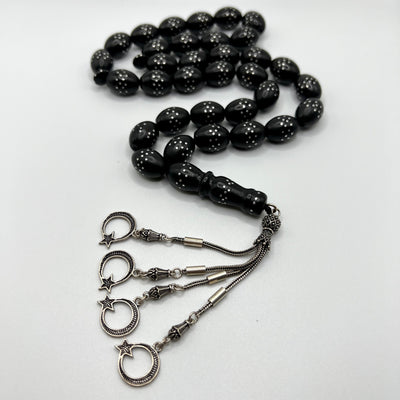 Oval Cut Yusur Tasbih 33 Beads / مسبحة يسر⁩ - Al Ali Gems