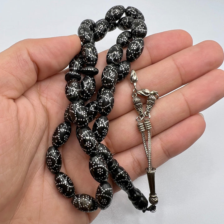 Black Coral 33 Beads | مسبحة يسر Genuine Yusr Tasbih Yusr Beads Yusur Tasbih Yusur Beads - Al Ali Gems