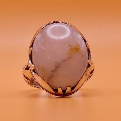 Snowy Unique Dur Najaf Stone Ring | خاتم در النجف الاصلي | Genuine Dur E Najaf Stone Ring | US Size 10.5 - Al Ali Gems