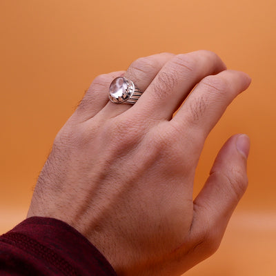 Oval Dur Al Najaf Stone Ring | خاتم در النجف الاصلي | Genuine Dur E Najaf Stone Ring⁩⁩⁩⁩ | US Size 8.75 - Al Ali Gems